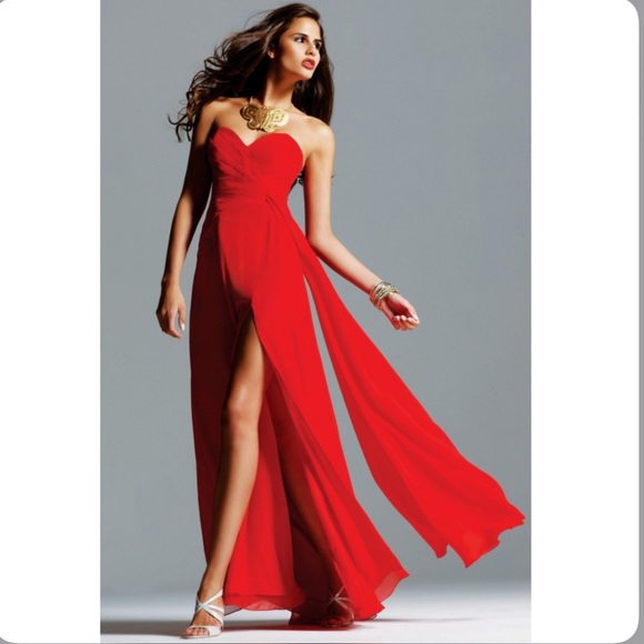 faviana red dress